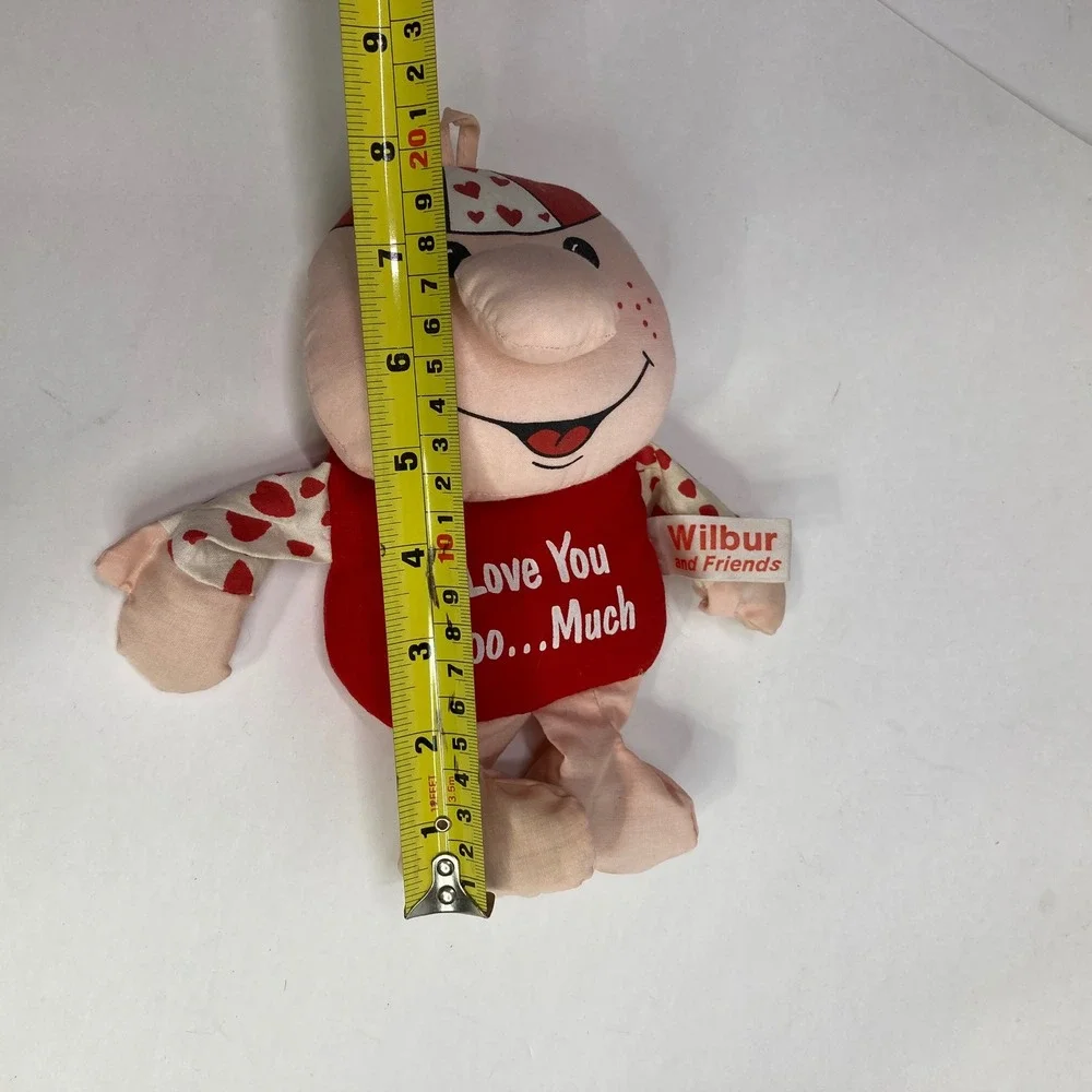 Wilbur and Friends Valentine Plush Doll‎ I Love You Sooo Much Red White 9